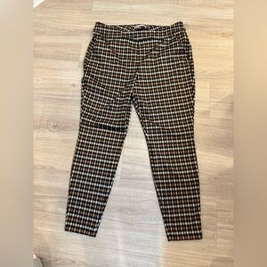 SO High Rise Leggings in Black, White, and Brown Plaid
